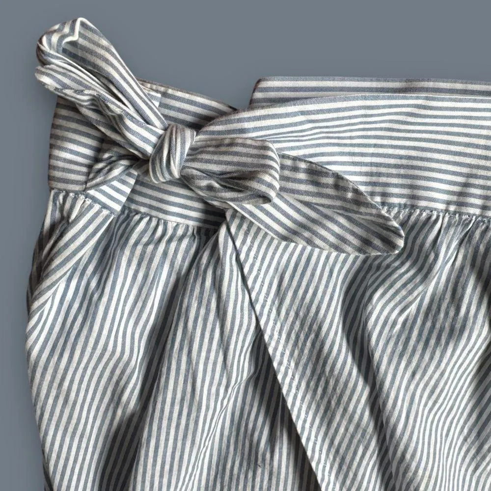 Wrap Top in Indigo Stripe - Image 4