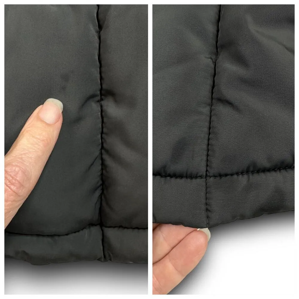 Womens Calvin Klein Repel 2 Degree Puffer Jacket Coat Faux Fur Collar Gray Small - Image 9