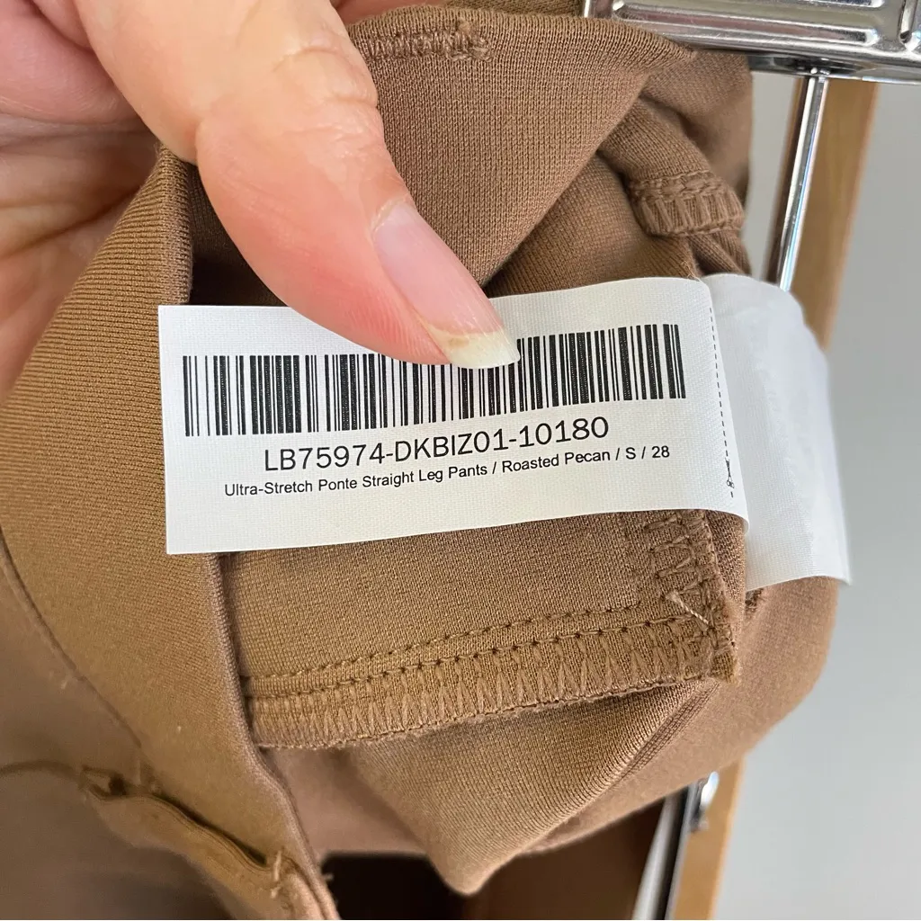 Quince Ultra-Stretch Ponte Straight Leg Pants in Roasted Pecan Size S - Image 7