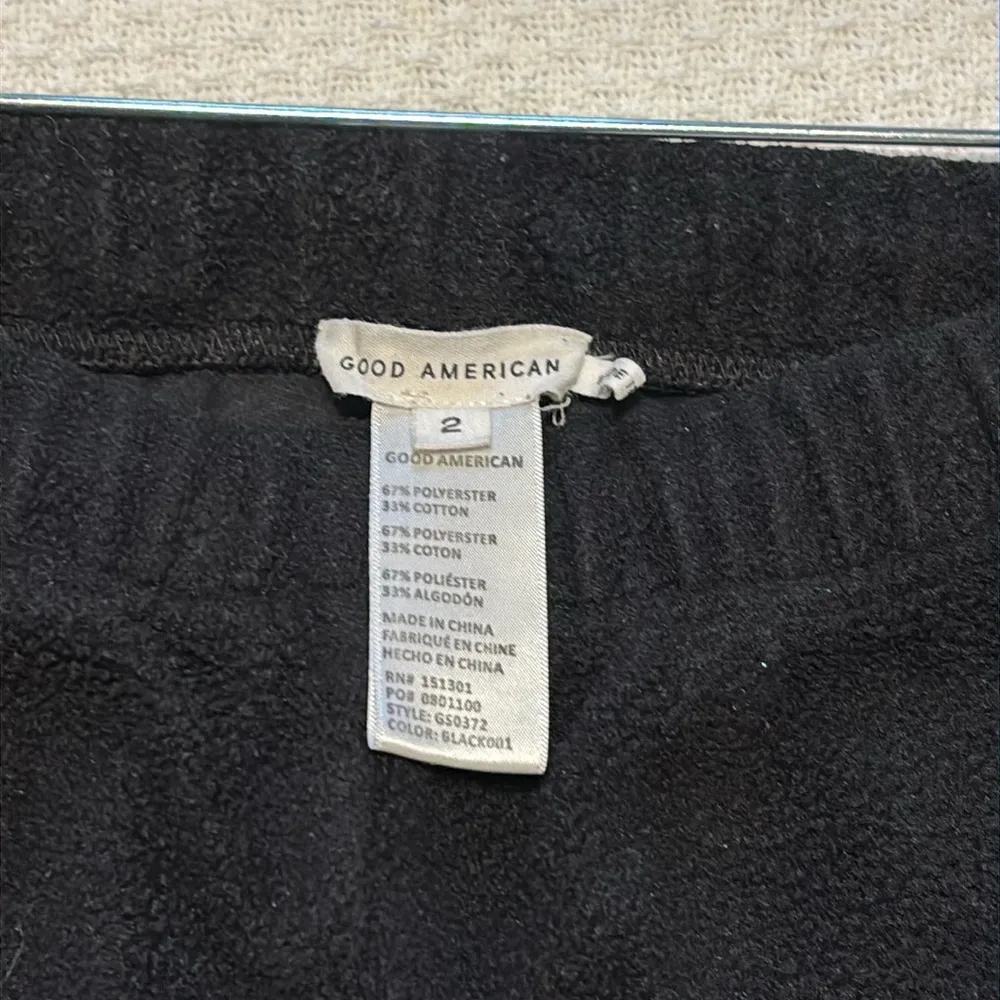 5 for $25 Good American‎ Sherpa Boyfriend Sweatpants Black 2 - Image 4