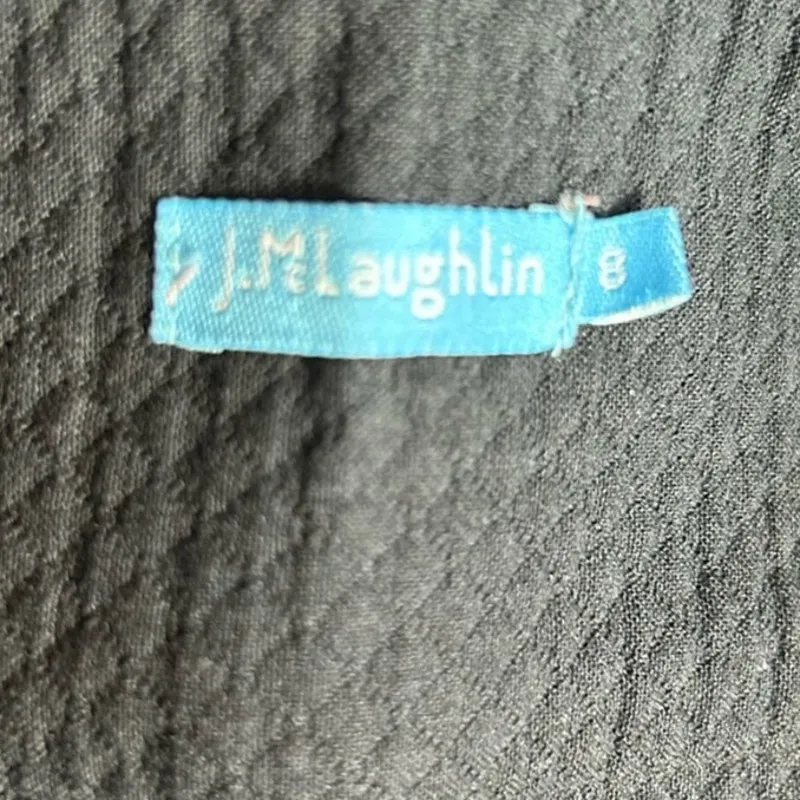 J. McLaughlin Quilted Cropped Pants Navy Black Size 8 - Image 11