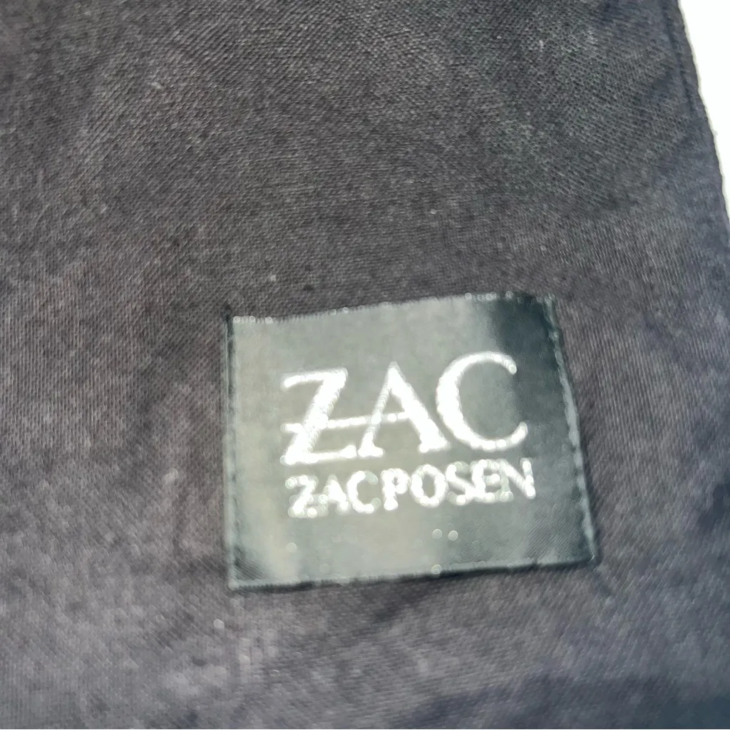 ZAC Zac Posen Taupe/Brown and Charcoal Crossbody Bag w/Branded Black Dust Bag Tan - Image 12