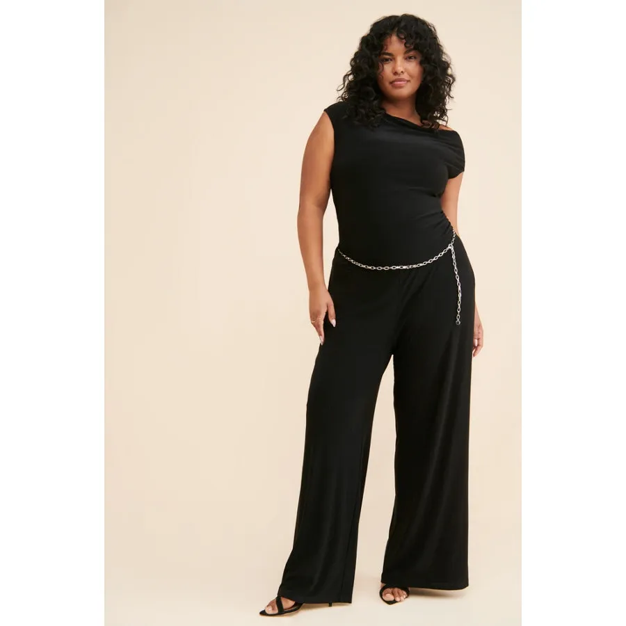 Free People Yumi Kim‎ Maternity Virginia Jumpsuit Black 1X New with Tag - Image 4