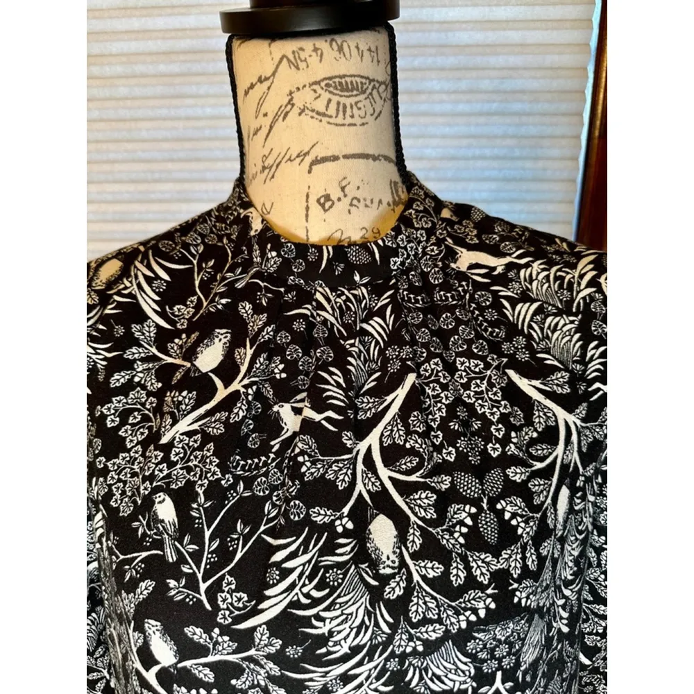 Old Navy Small Black and White Whimsical fairytale forest dress - Image 4