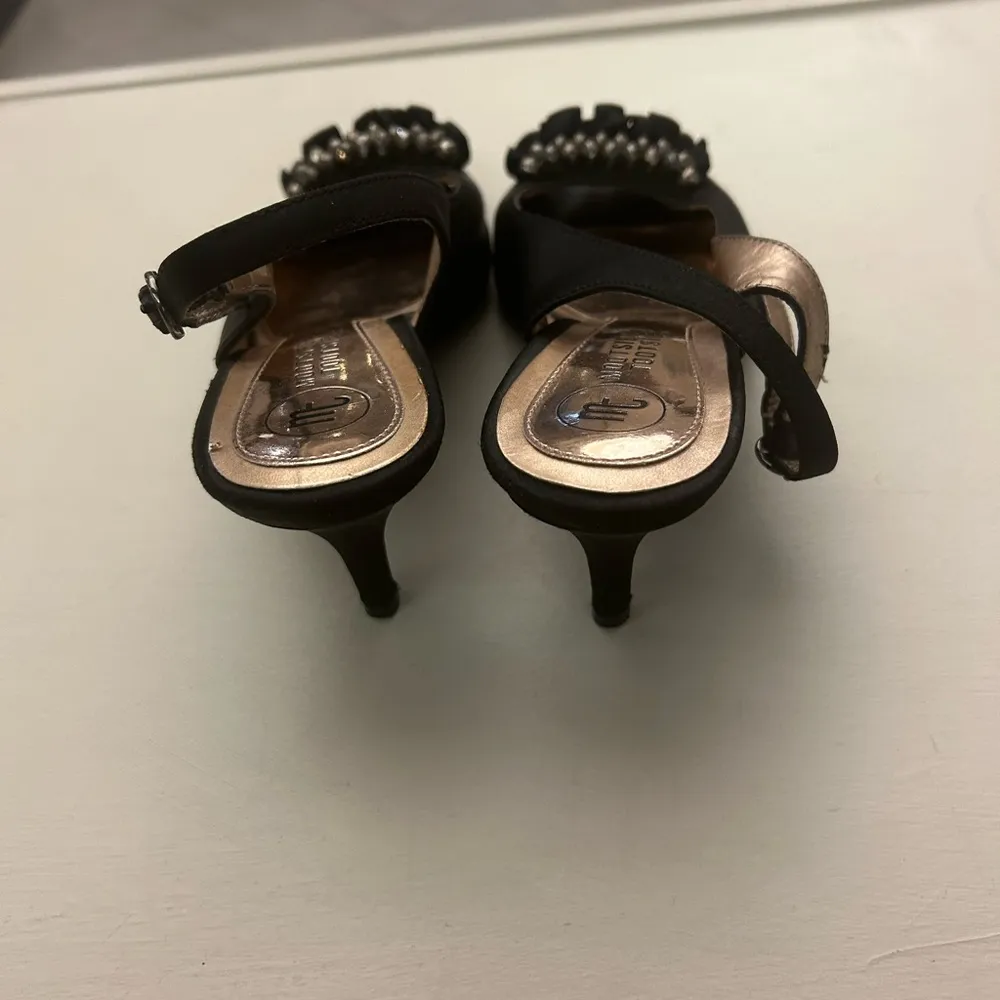 COPY - Tootsie’s Tootsies Black Slingback Heels with Rhinestone Accents size 6 - Image 4