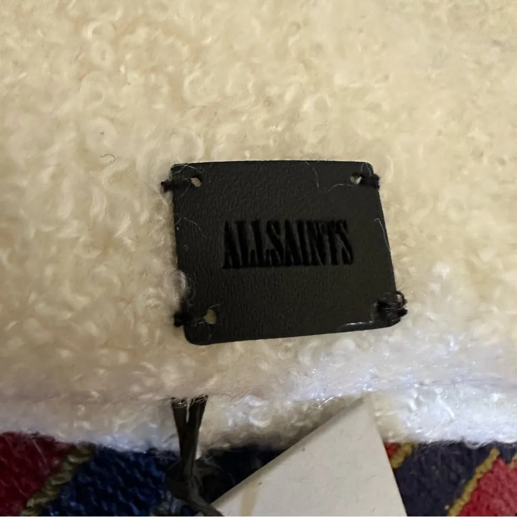 NWT AllSaints Ivory Wool Beanie - Image 4