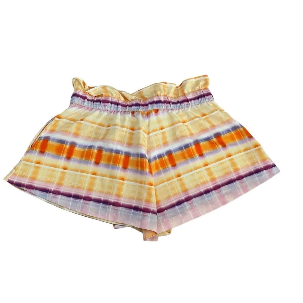 Future Collective Ruffle Trim Flowy Shorts Sz XL Coastal Beach Everyday Formal Orange - Image 2