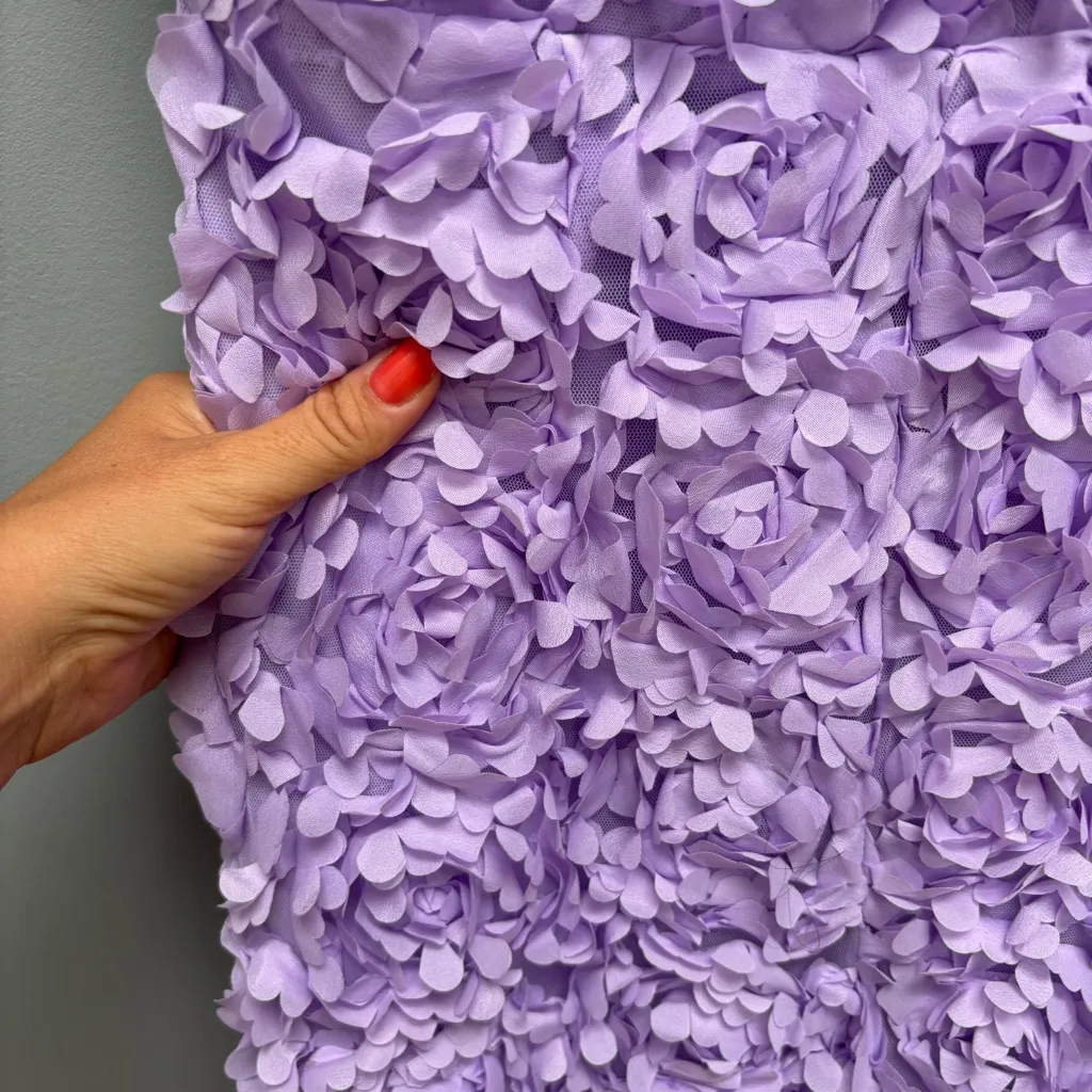 ASOS LUXE 3D floral open back jumpsuit in lilac 4 - Image 6