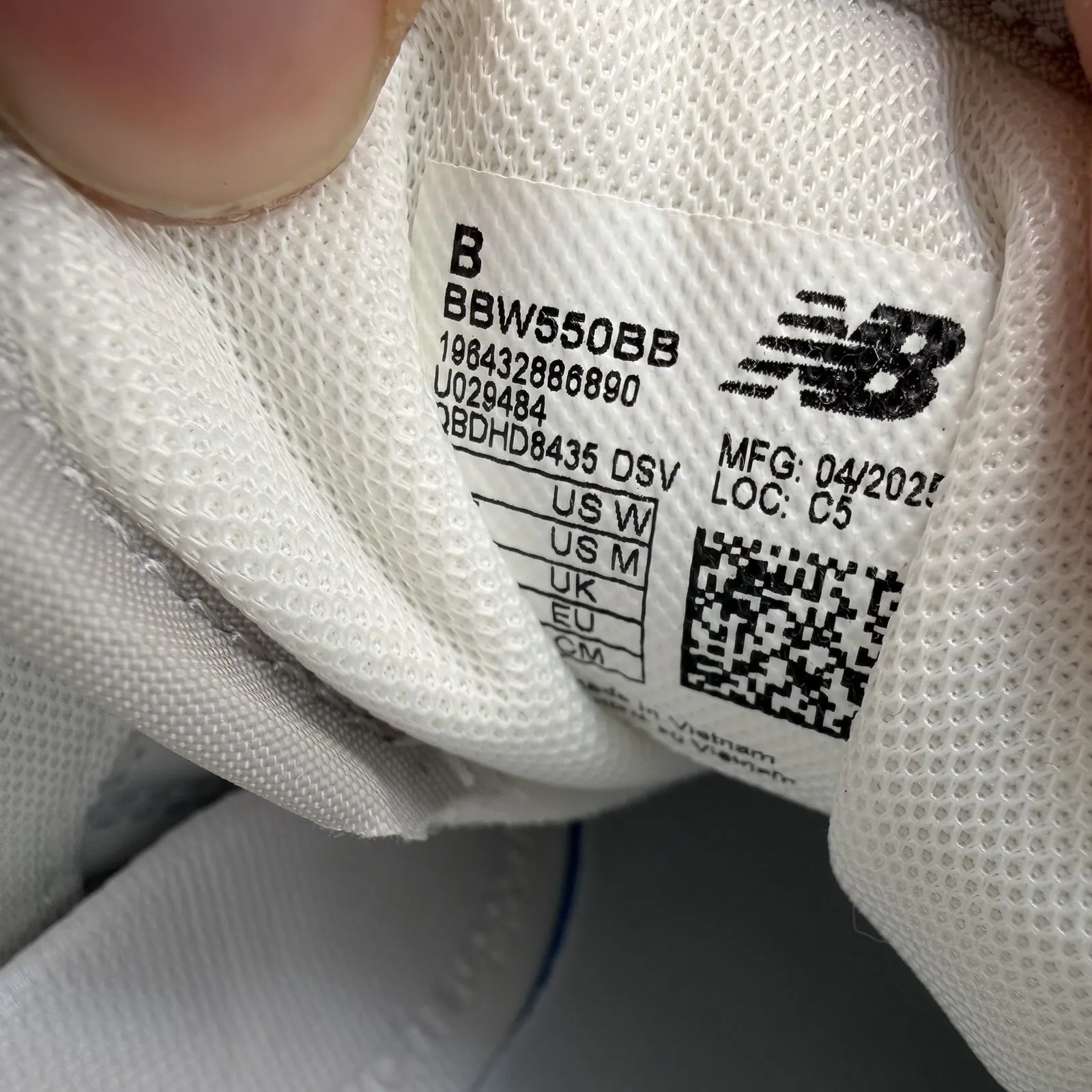 Brand New New Balance 550  White-Grey Women's US Size 9 Men's 7.5 BBW550BB - Image 9