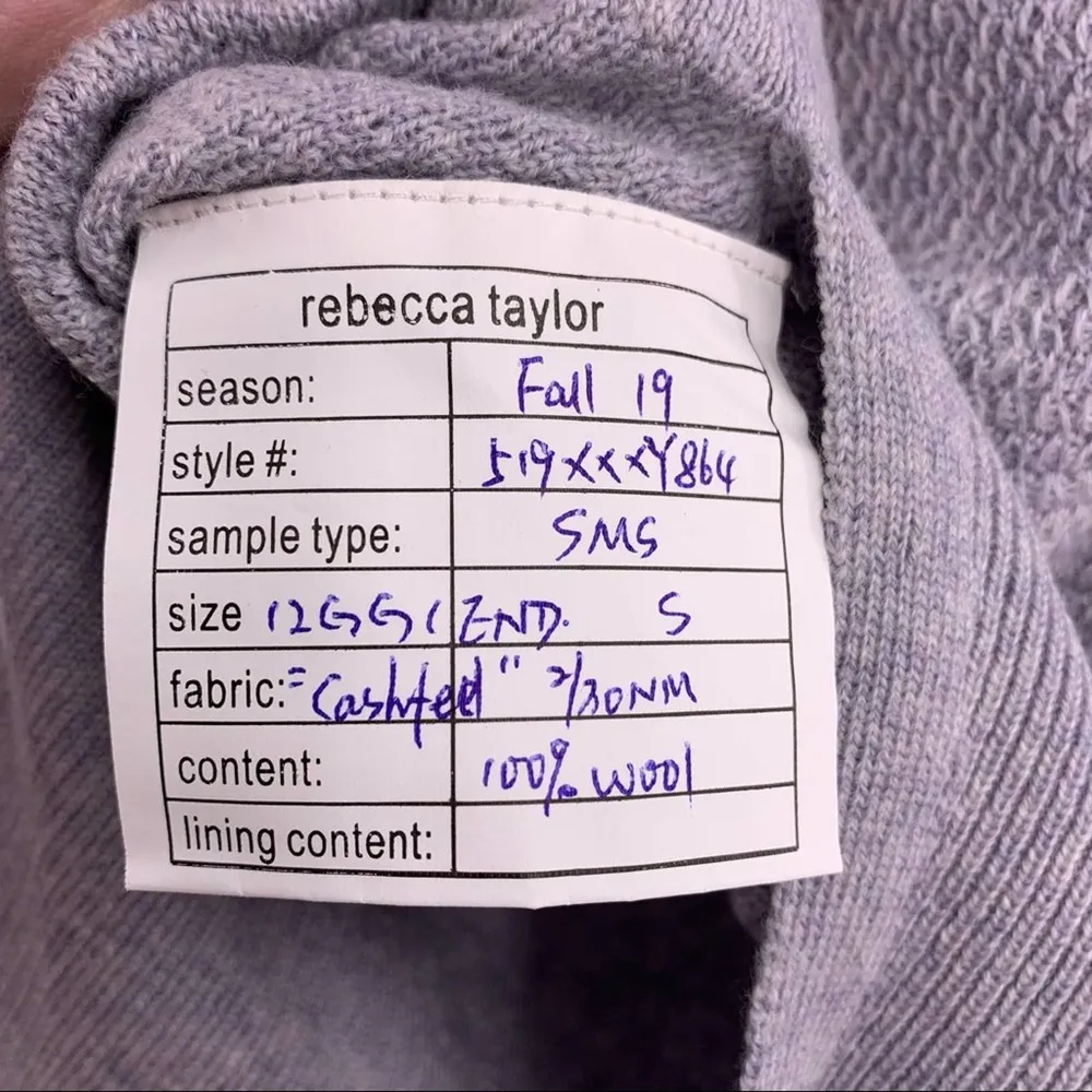 Rebecca Taylor light grey short sleeve wool - Image 4