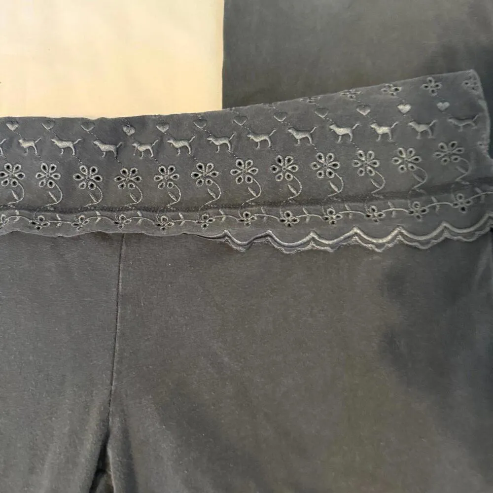 Y2K Victoria's Secret foldover Waist Flare Yoga Pants - Image 2