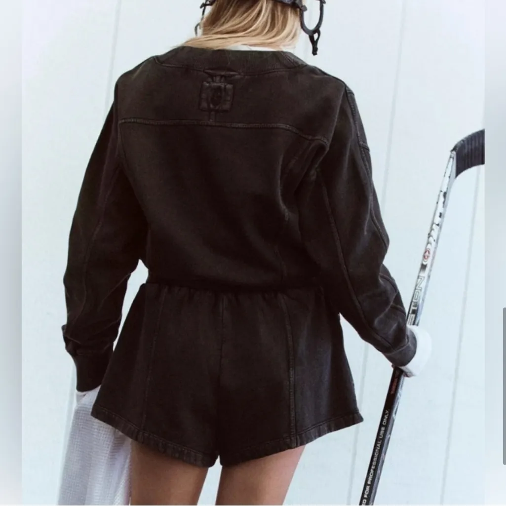 NWT Free People Movement Intercept Romper Size Small Black - Image 2