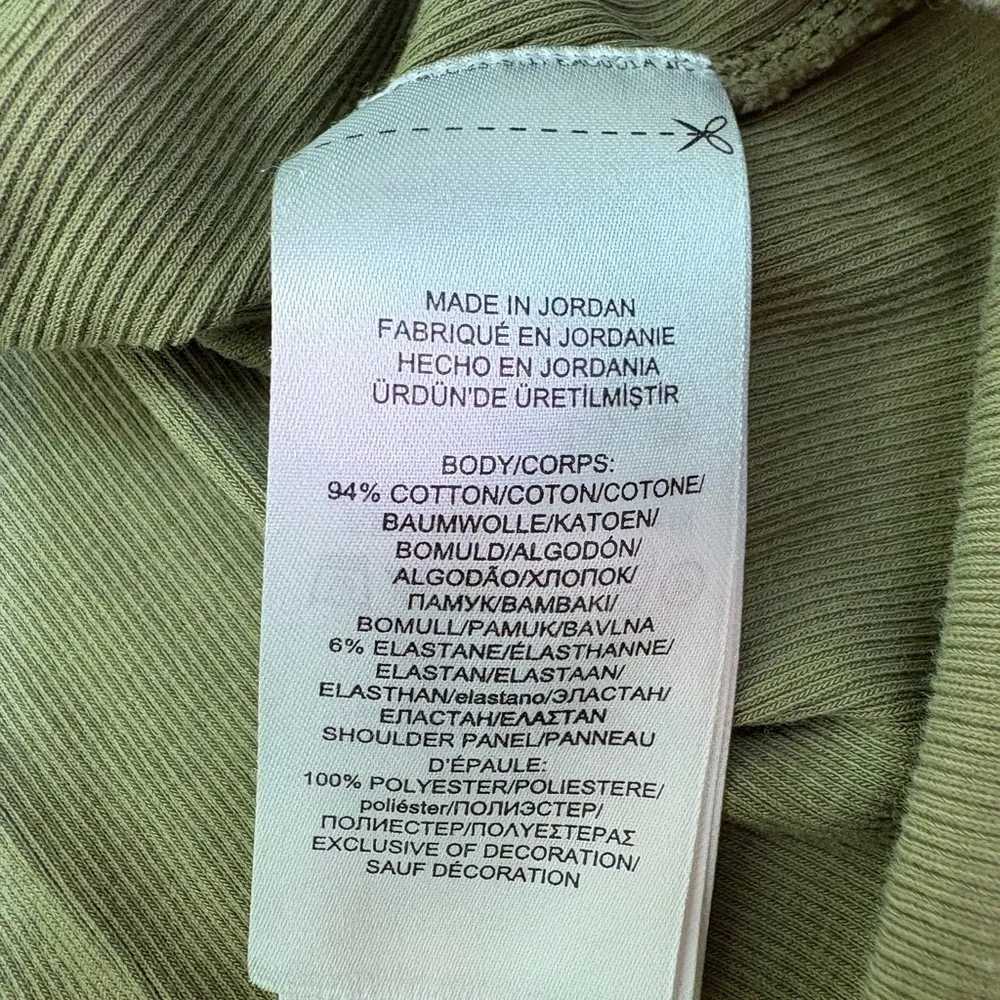 ⭐️LAUREN RALPH LAUREN Knit Shirt Ribbed Brown Faux Suede Zipper Shoulder Patch - Image 5