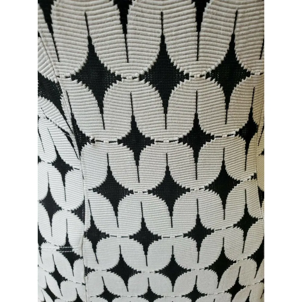Karen Kane Black/White Fit/Flare Scuba Dress XS - Image 3