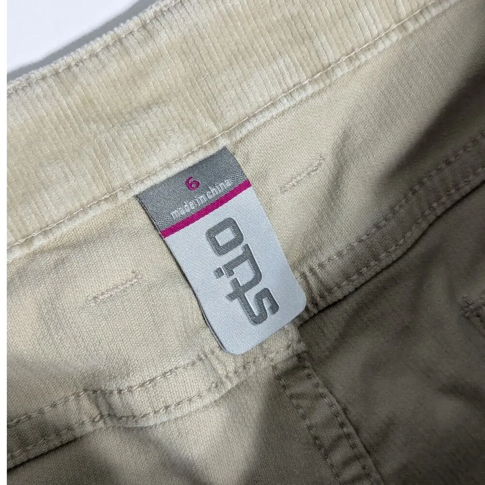 Stio Rivet Cord Slim Fit Corduroy Pants Cream Tan Womens 6 Gorpcore Casual Gorp - Image 3