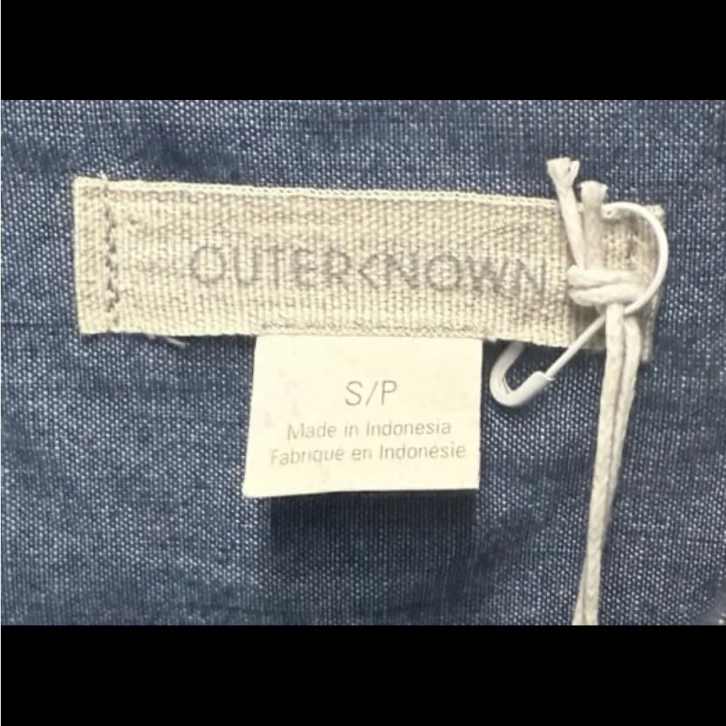 Outerknown Blanket Shirt Dress. Size Small Black - Image 7