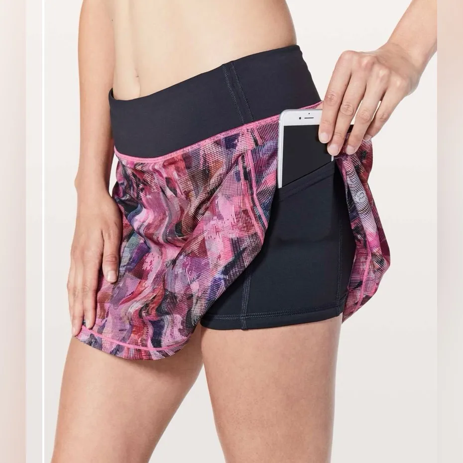 Lululemon Pace Rival Skirt Sun Dazed Multi Pink / Super Dark Size 4 Tall - Image 9