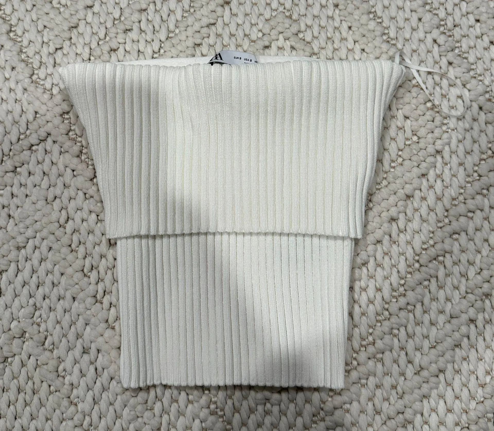 Ribbed Knit Bandeau Top - Image 2