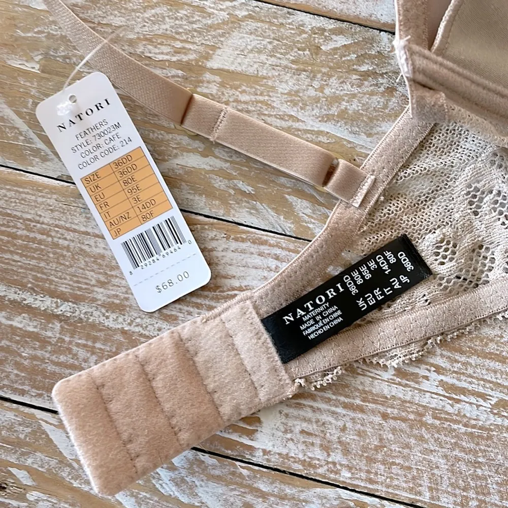 NEW👩🏼‍🍼Natori Feathers Underwire Contour Maternity/Nursing Bra👩🏼‍🍼36DD NWT - Image 9
