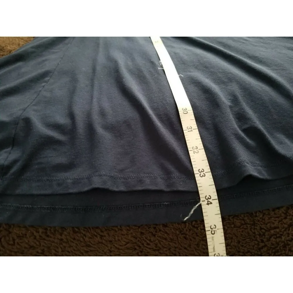 Ann Taylor Loft Outlet A-Line Sleeveless Stretch Rayon Navy Blue Tank Dress XSP - Image 7