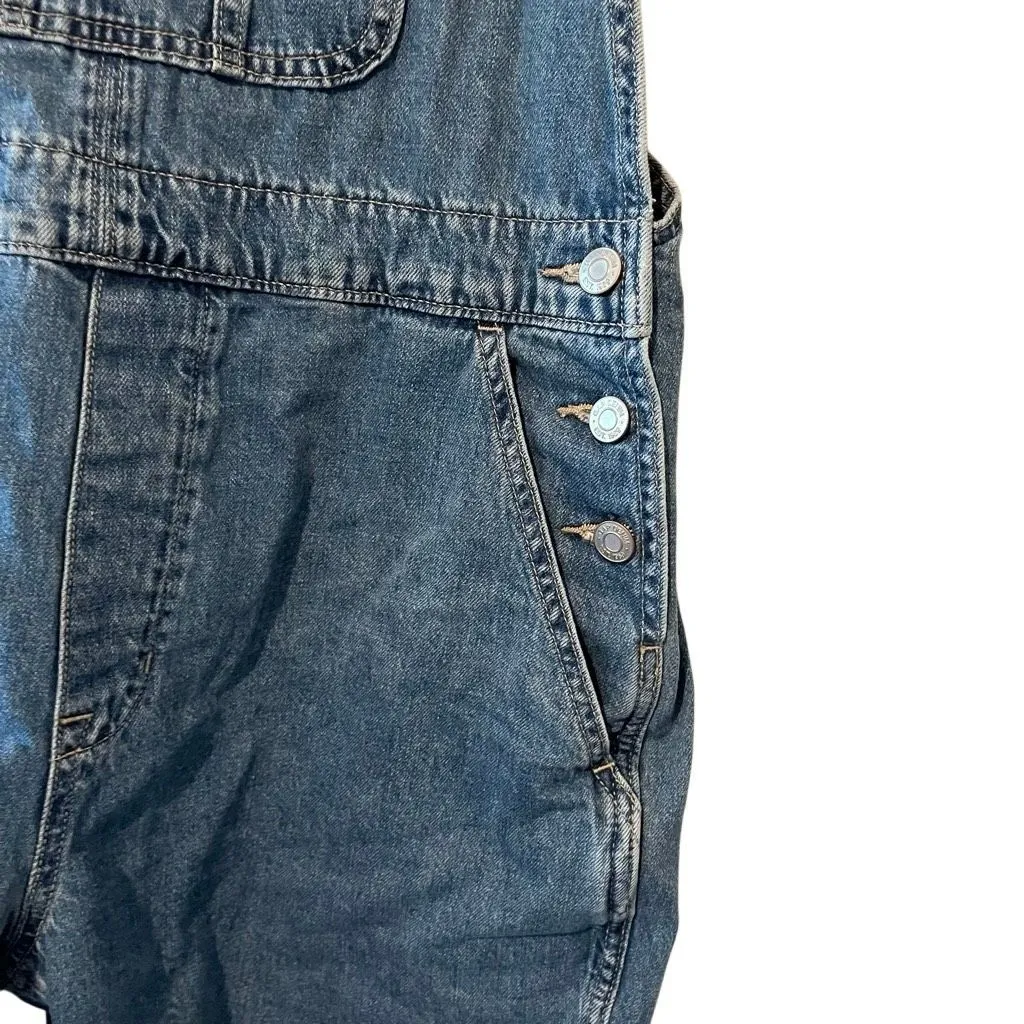 GAP DENIM 90’s Y2k Slouchy shorta medium wash overall shorts size Large denim ov - Image 6