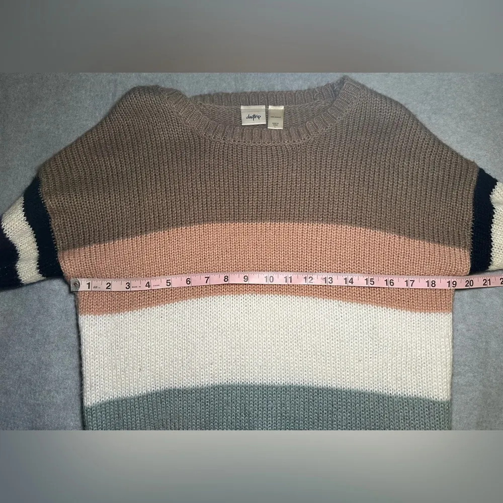 Daytrip Sweater Striped Crewneck Multi Colored Size L - Image 6
