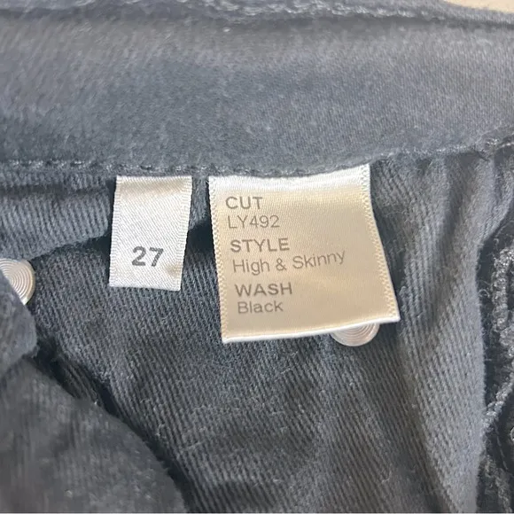Reformation‎ High and Skinny Black Jeans LY492 Size 27 - Image 12