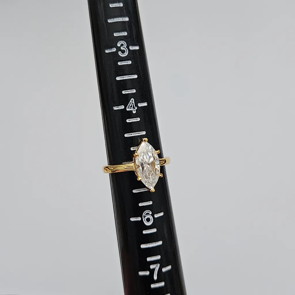 2ct Marquise Moissanite Solitaire Ring. Size 5 - Image 6