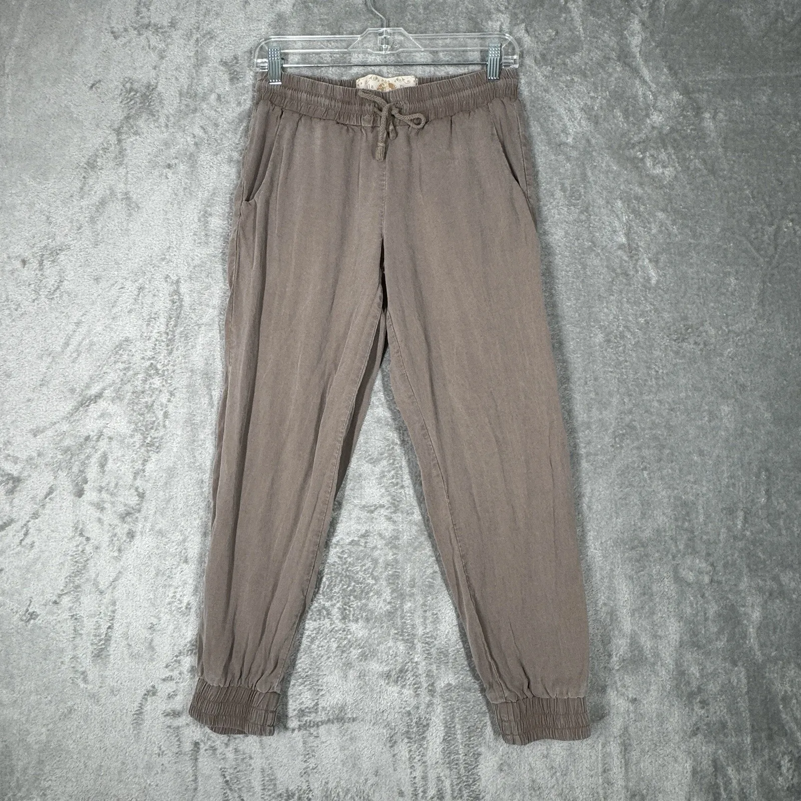 Bella‎ Dahl Pants Women Small Brown Pocket Jogger Utility Everyday Boho Casual - Image 2