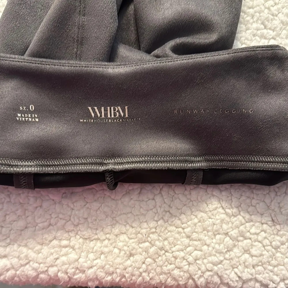 White House Black Market Charcoal Runway Leggings - Image 2