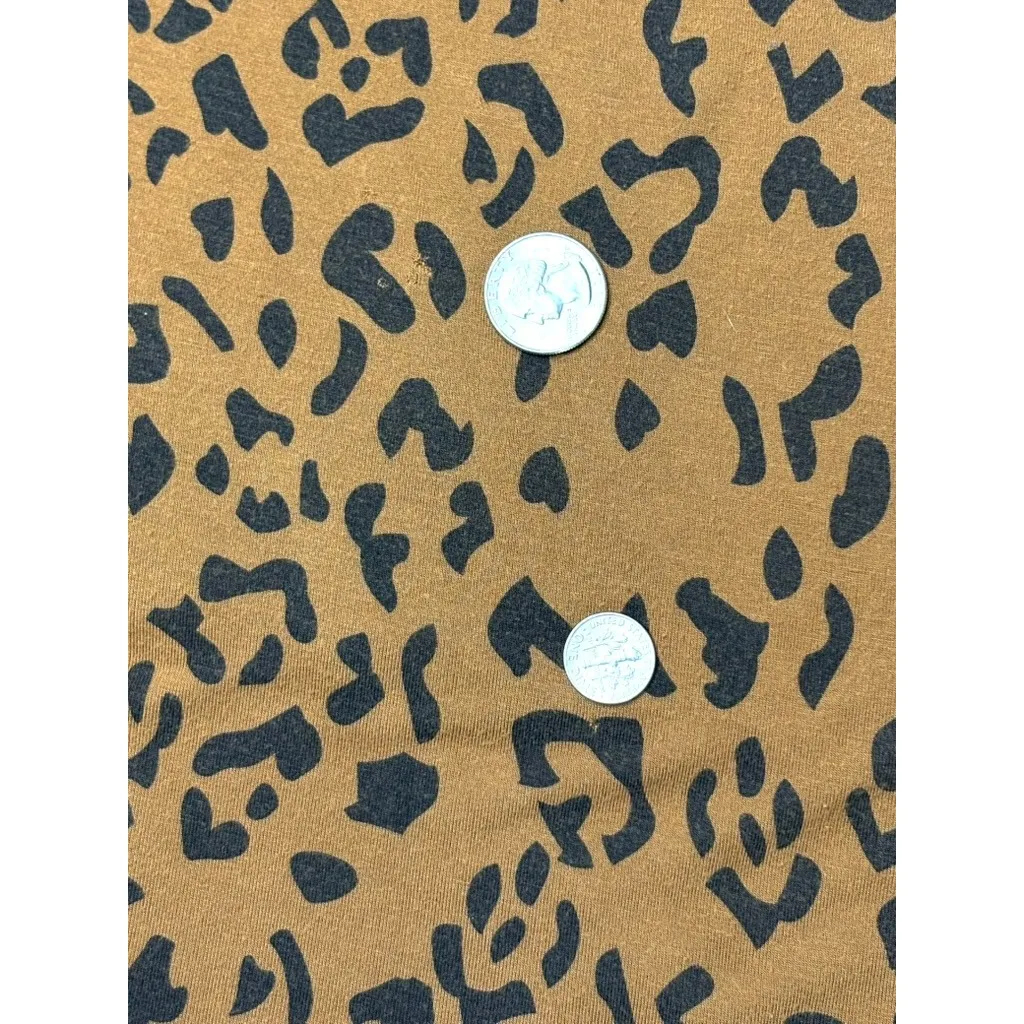 Kyte Baby Relaxed Fit V Neck Top XL Leopard Print Bamboo Brown - Image 8