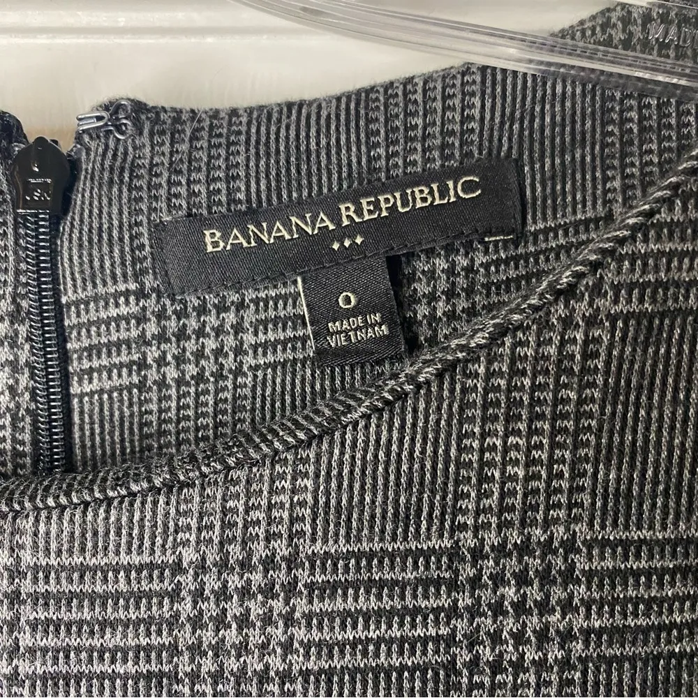Banana Republic Factory Houndstooth Dark Grey Side Wrap Dress Career Size 0 - Image 8
