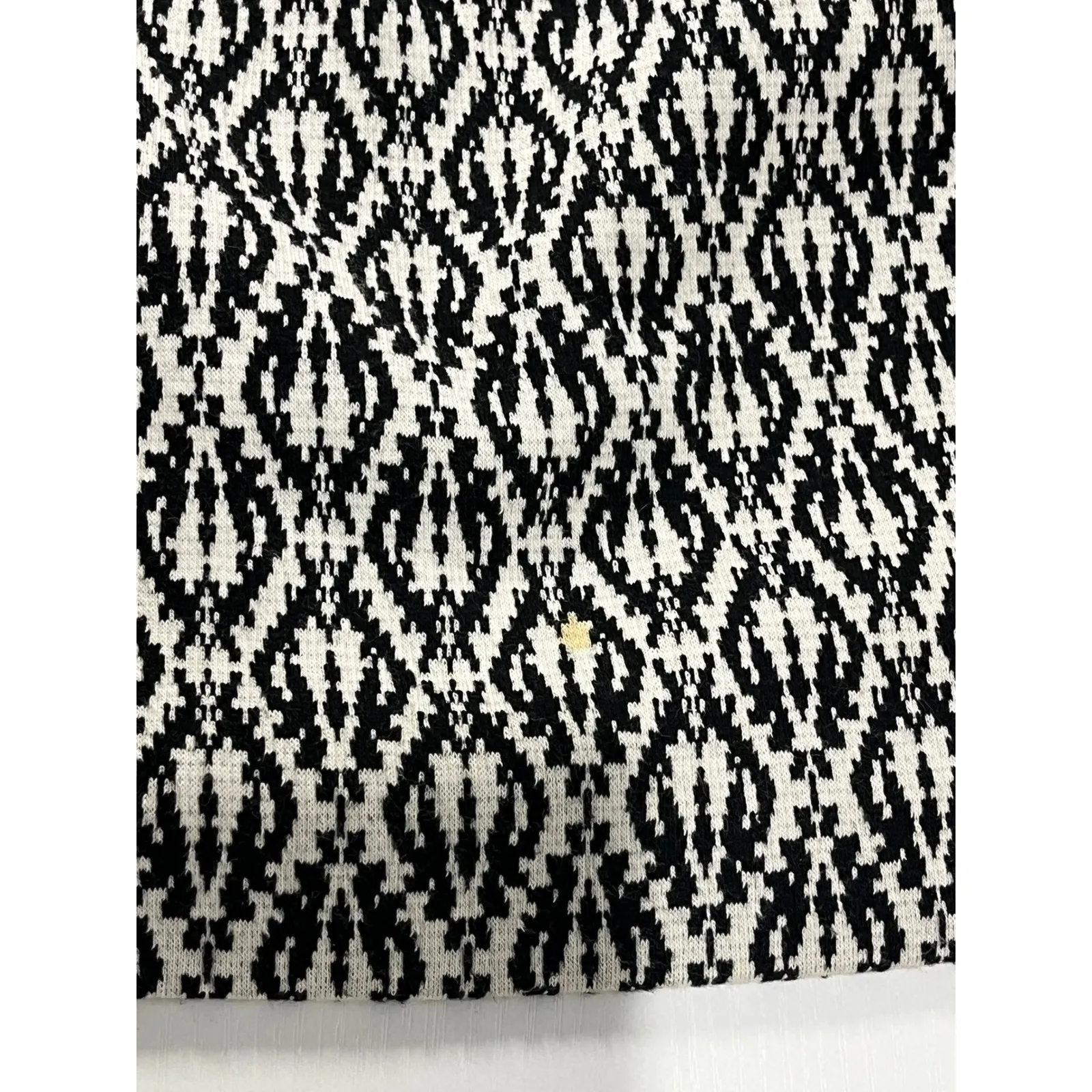 Madewell 1937 Black White Geometric Print Sleeveless Fit Flare Dress Size S - Image 10