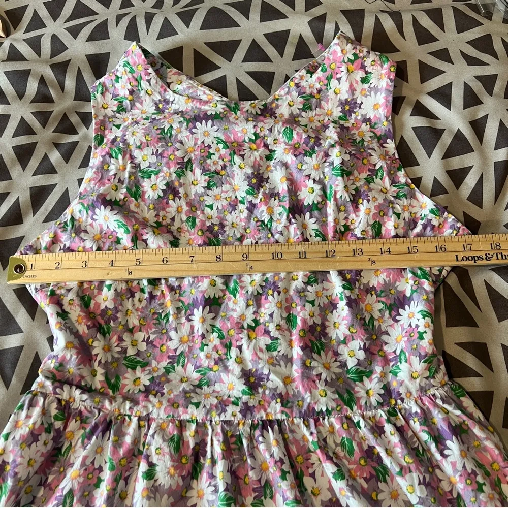 Sympathique Cotton Floral Sleeveless Crisscross Open Back Fit & Flare Sundress L Pink Size L - Image 14