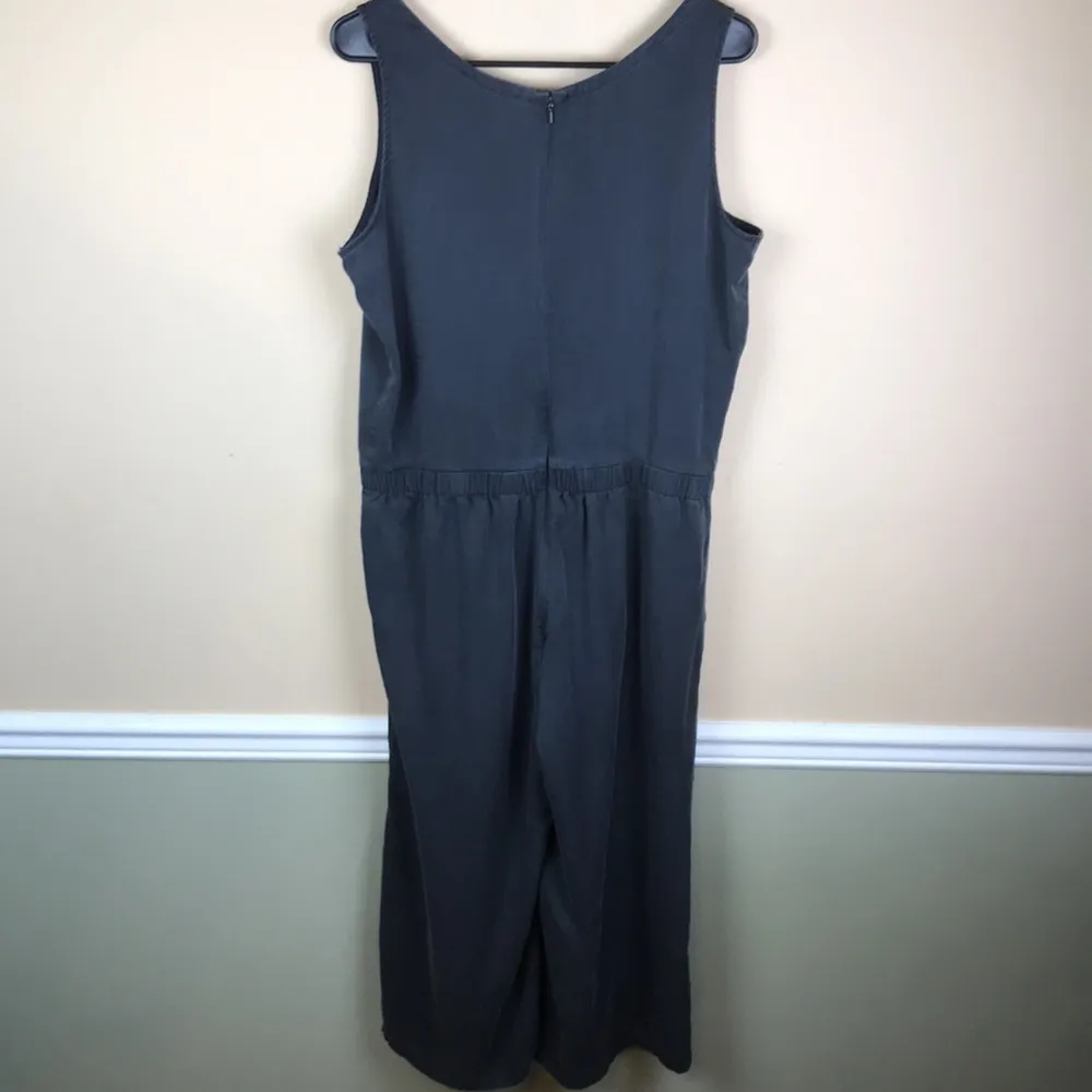 Eileen Fisher Women’s Slate Gray Elasticized Waist Wide Leg Tank Jumpsuit - Image 5