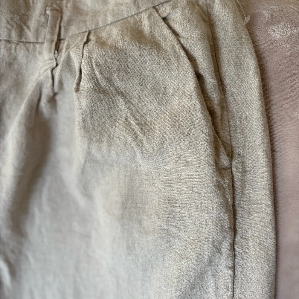 New Day Linen tan women’s dress wide leg baggy pants size 17 - Image 2