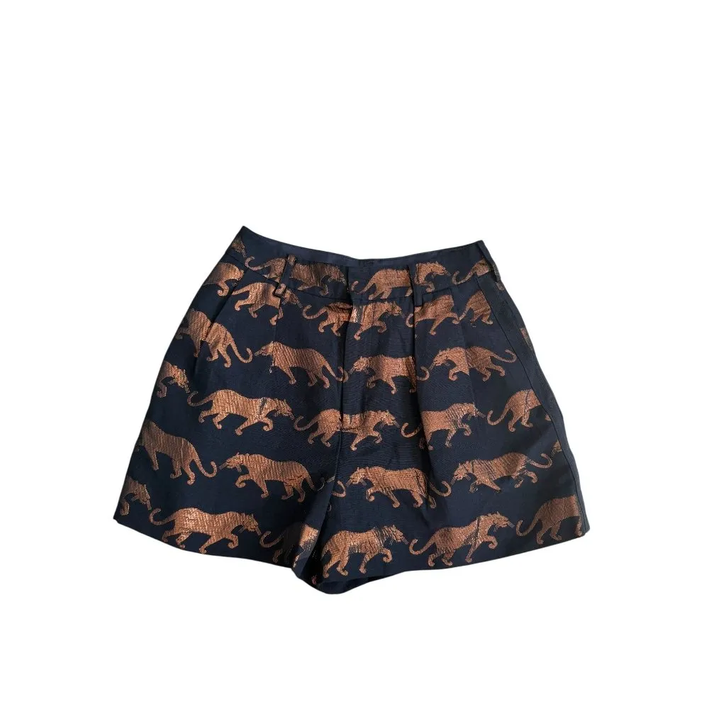 MARC BY MARC JACOBS Jaguar Print High Waist Wool Blend Shorts Size 6 - Image 13