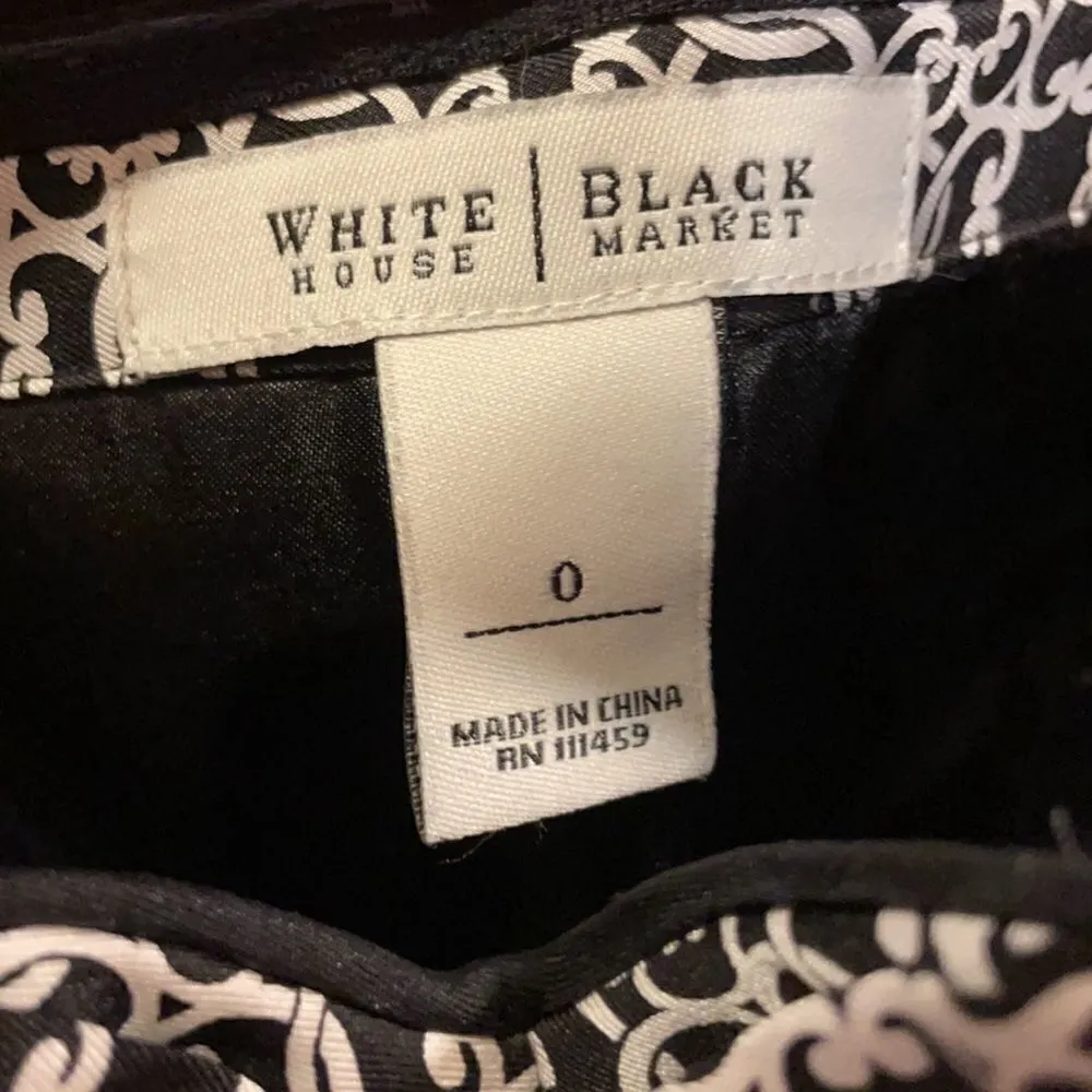 ✨WHBM Black & White Mandala Print Silk Halter dress - Image 5