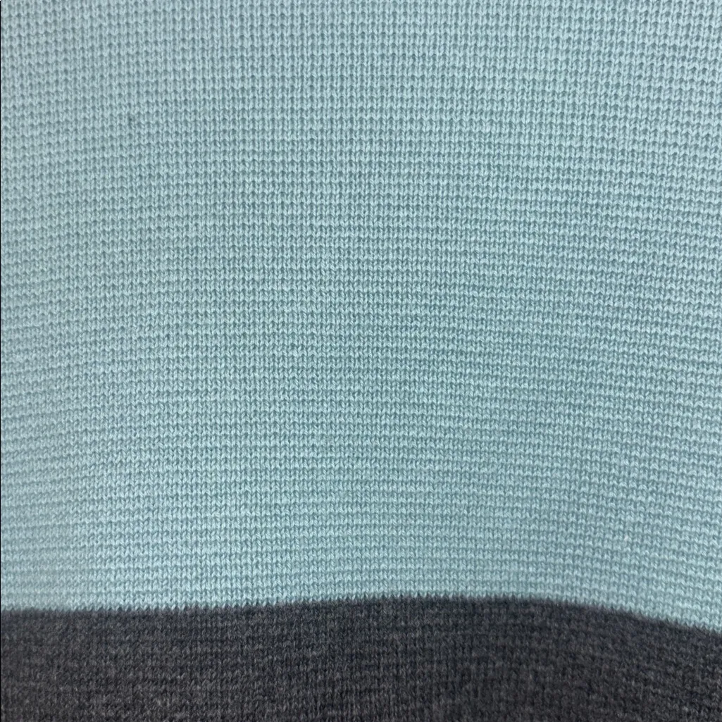 Charter Club Soft Blue and Light/ Dark Gray Knit Cardigan Open Front No Buttons - Image 11