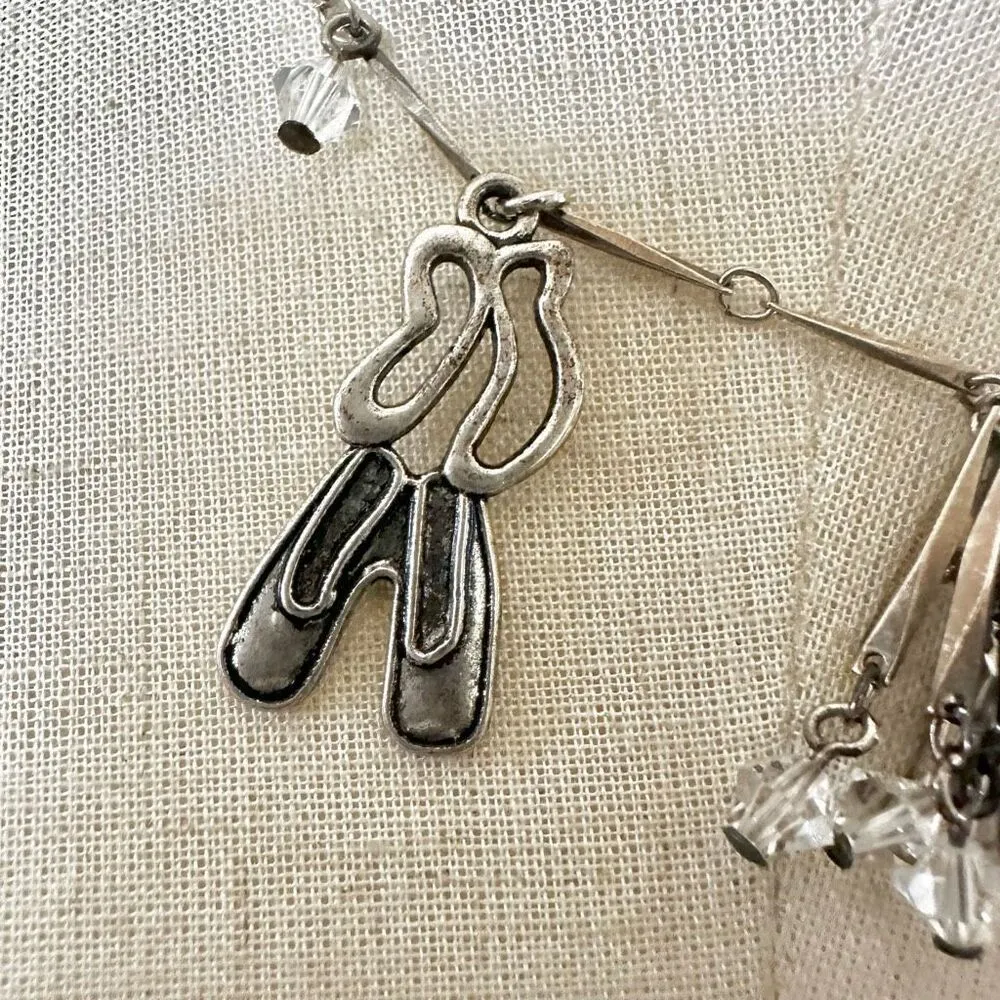 Silver tone ballerina charm necklace - Image 3