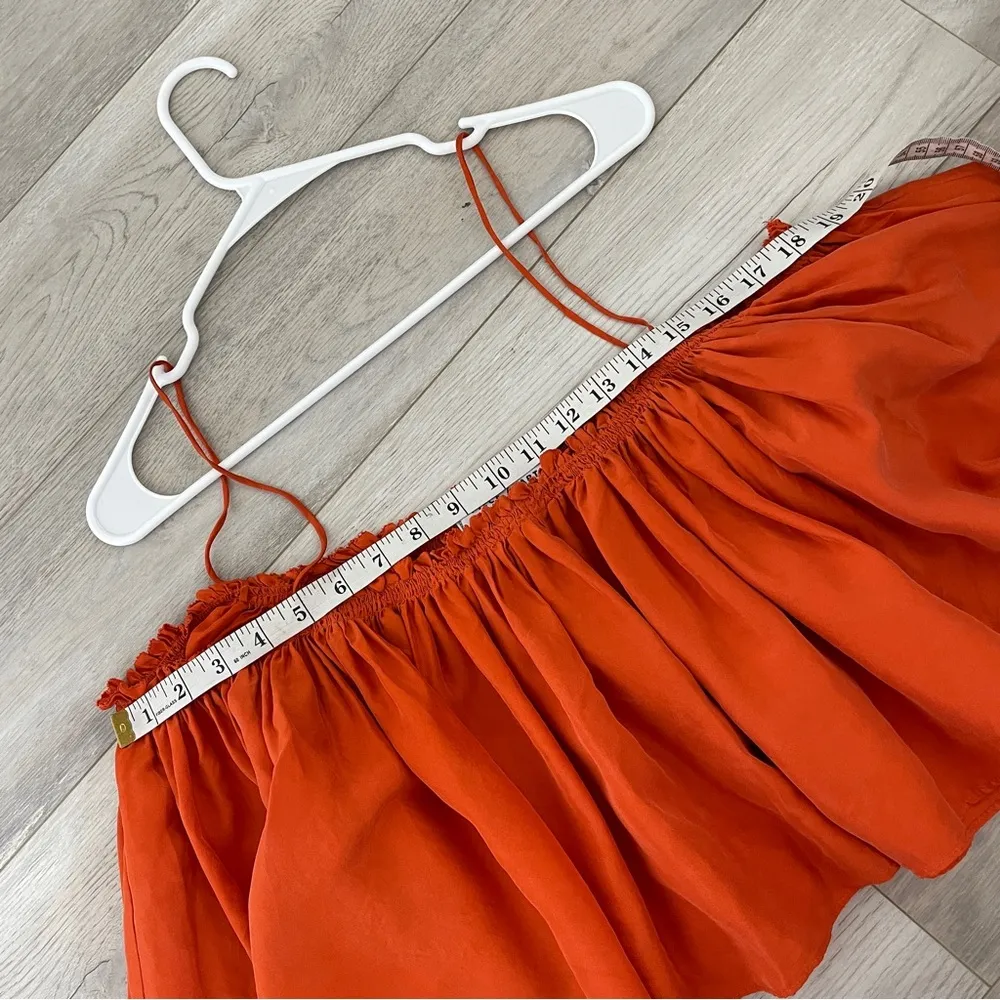 Apiece Apart Top silk sanna cami crop womens Orange size 4 minimalist chic party - Image 6