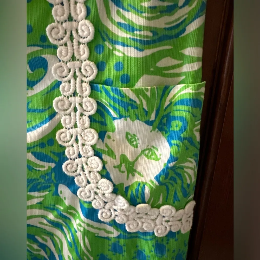 Lilly Pulitzer "Roar Of The Jungle" Alpha Delta Pi Lion Shift Dress Size 0 - Image 4