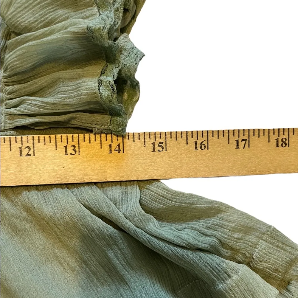 Forever 21 sage Ruched Chiffon Top In medium - Image 6