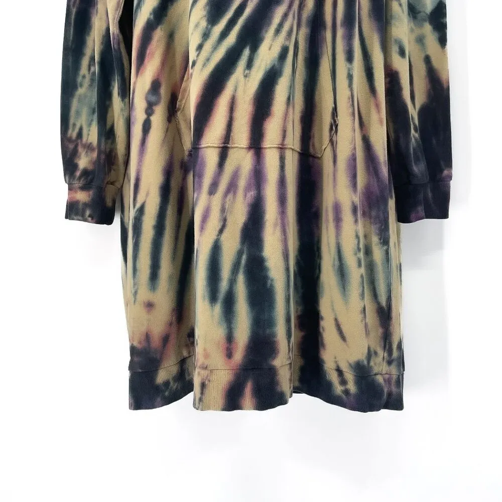 Torrid French Terry Tie Dye Hoodie Dress Sweatshirt Midi Plus Size Size 1 - Image 7