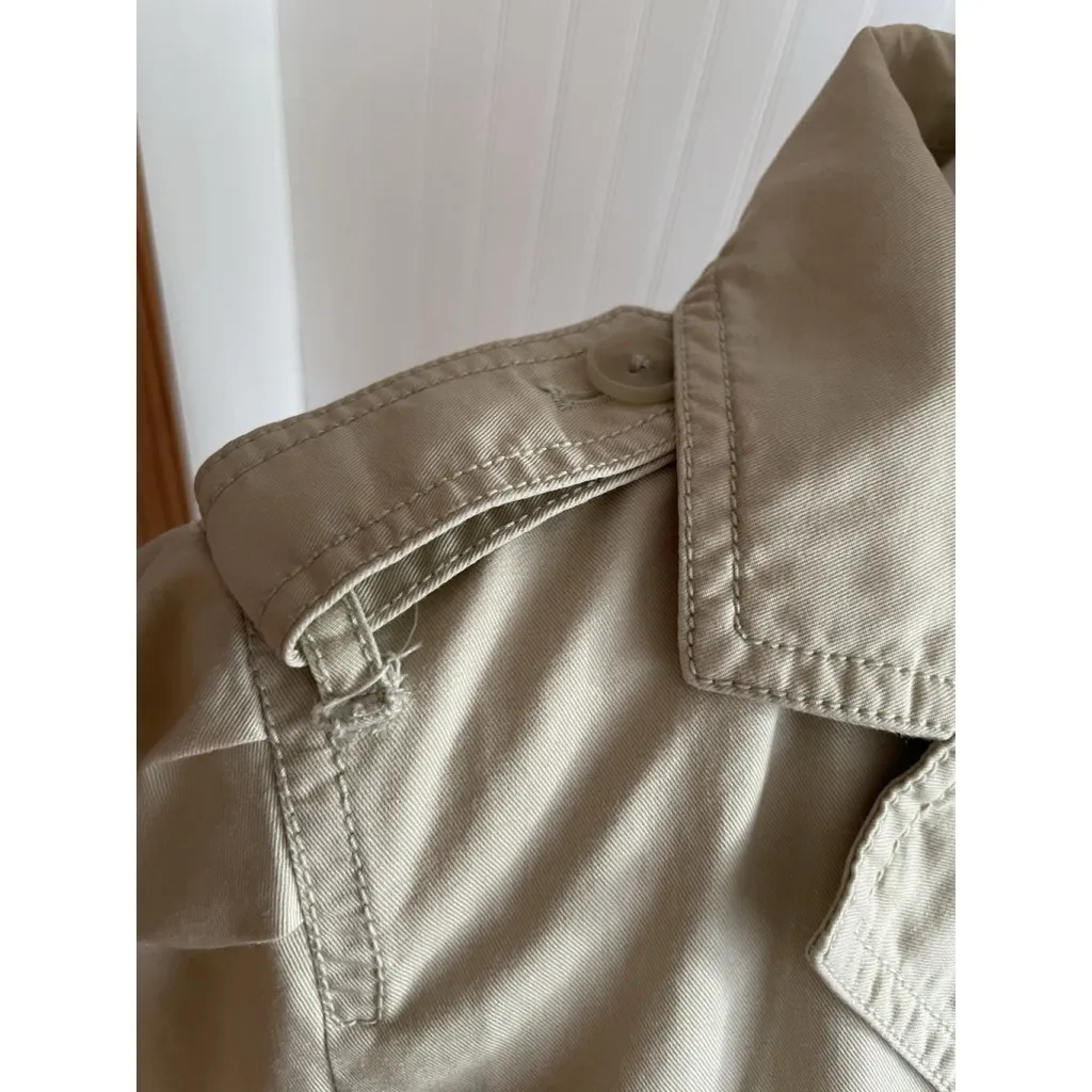 Loft Khaki Safari Utility Jacket Casual Workwear Size Medium - Image 7