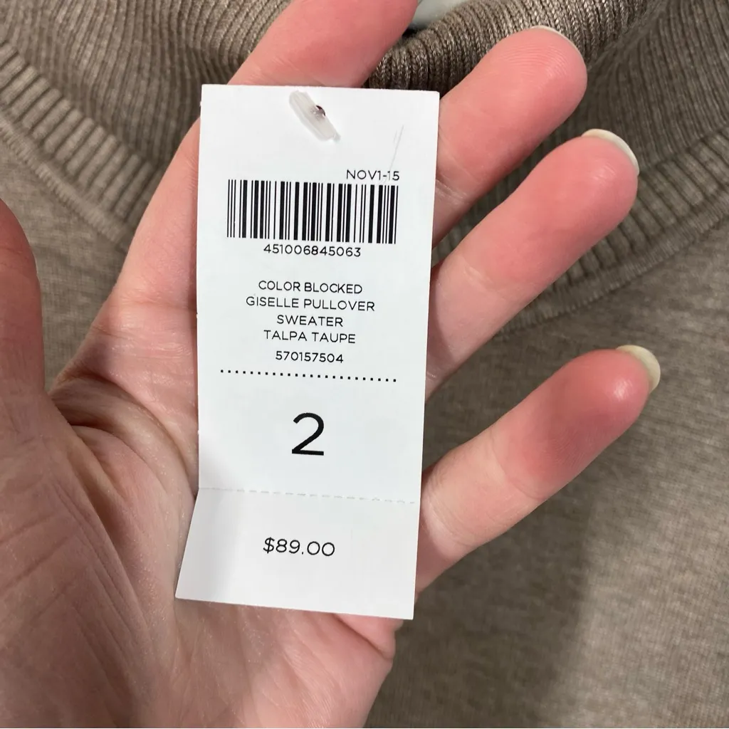 Chico’s Color Blocked Giselle Pullover Sweater‎ size Large NWT fall winter work - Image 2