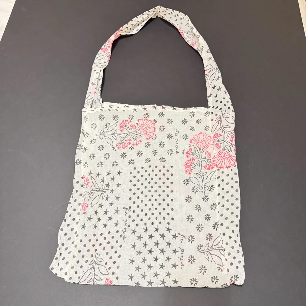 Free People boho fabric tote 14”x15” - Image 2