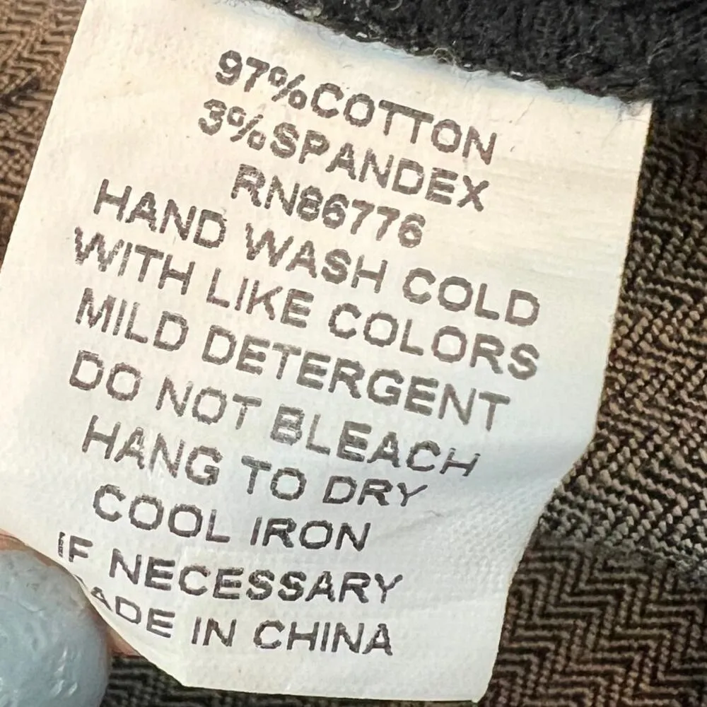 Symphony + Note Charcoal Gray Cotton Wide Leg Trouser Pants Fringe Accent Size S - Image 9