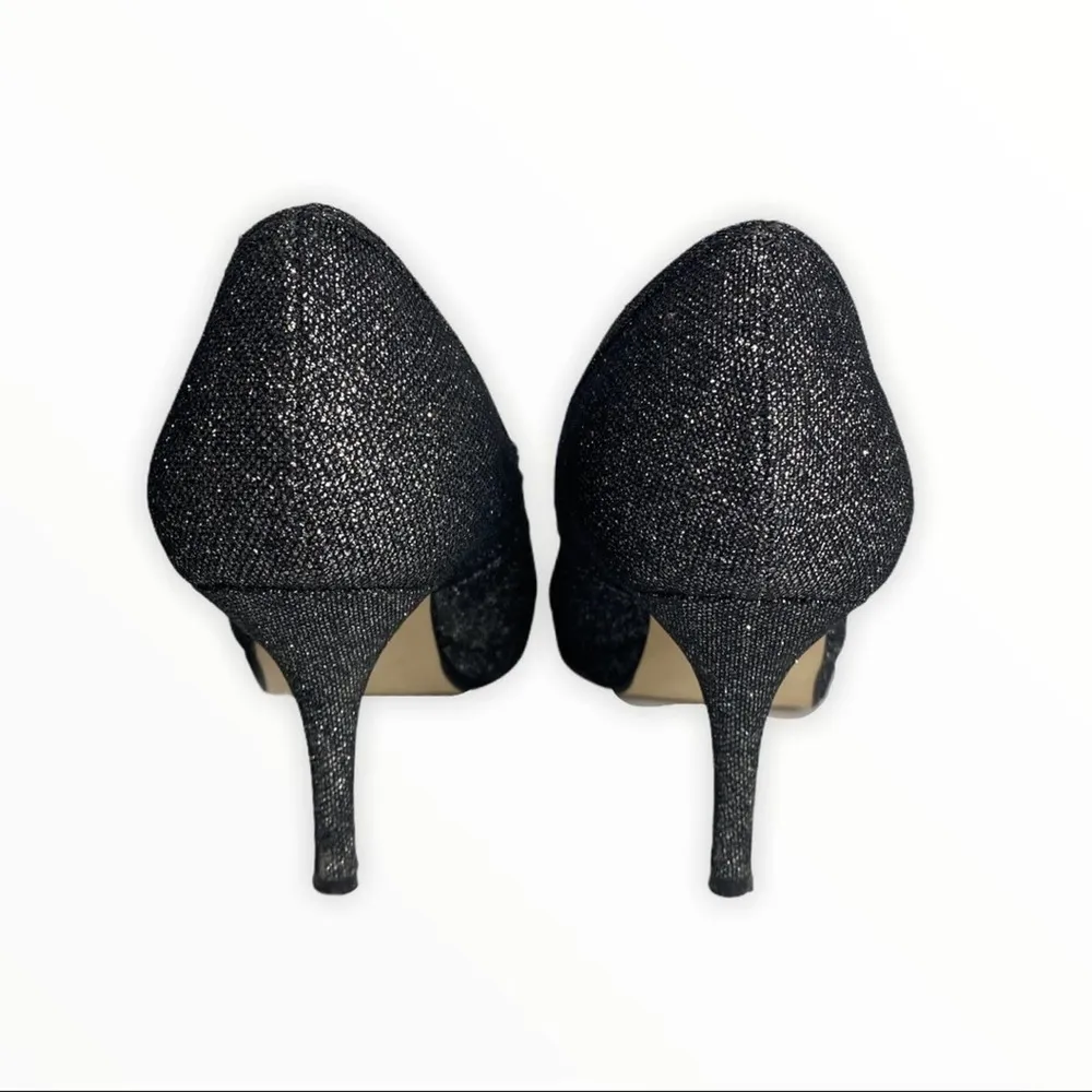 Caparros Silver Sparked Peep Toe Heels - Image 3