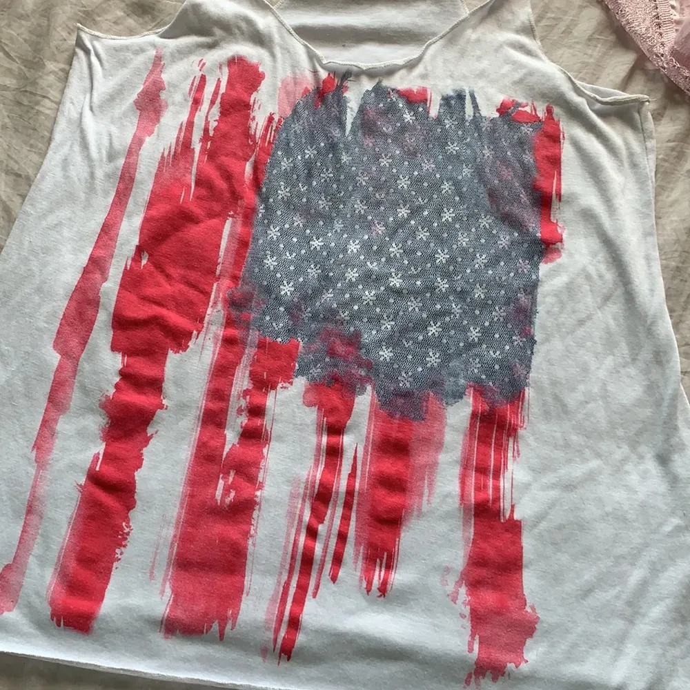 American flag tank top White - Image 2